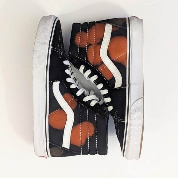 VANS ‘Off The Wall’ Sk8 Hi Custom Aurora Design Black Suede Sneakers - Picture 7 of 10
